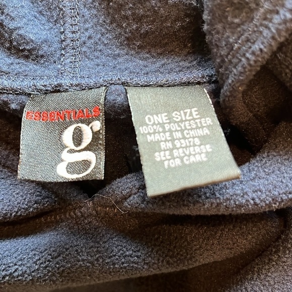 Women’s Navy Blue Fringed Hooded Cape/Poncho - Picture 4 of 5